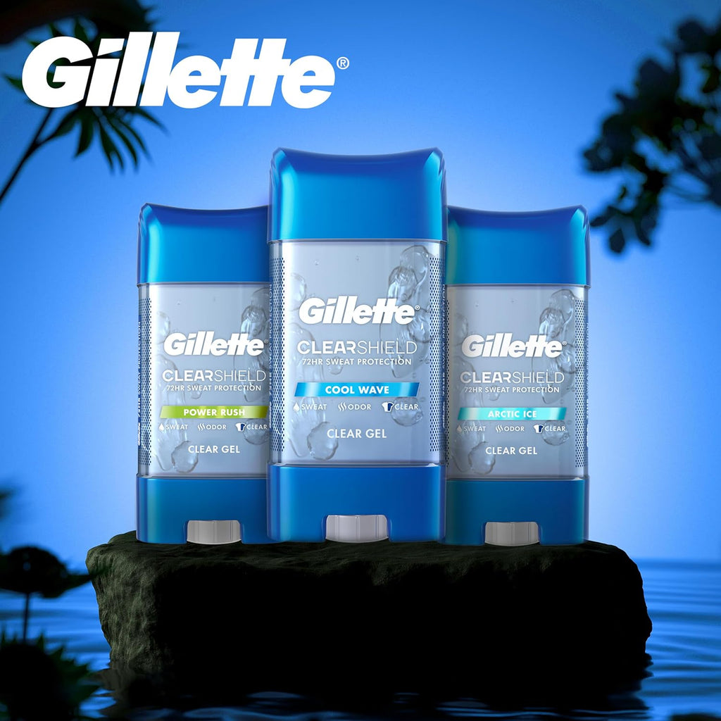 Gillette Gel transparente antitranspirante\/desodorante (paquete de 6)