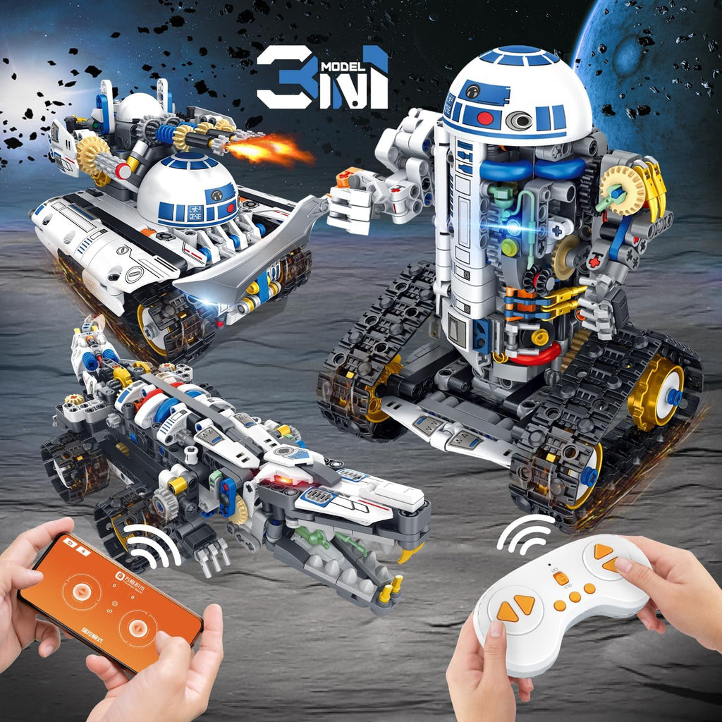 Kit de construcción de robótica STEM 3 en 1, 776 piezas con aplicac...
