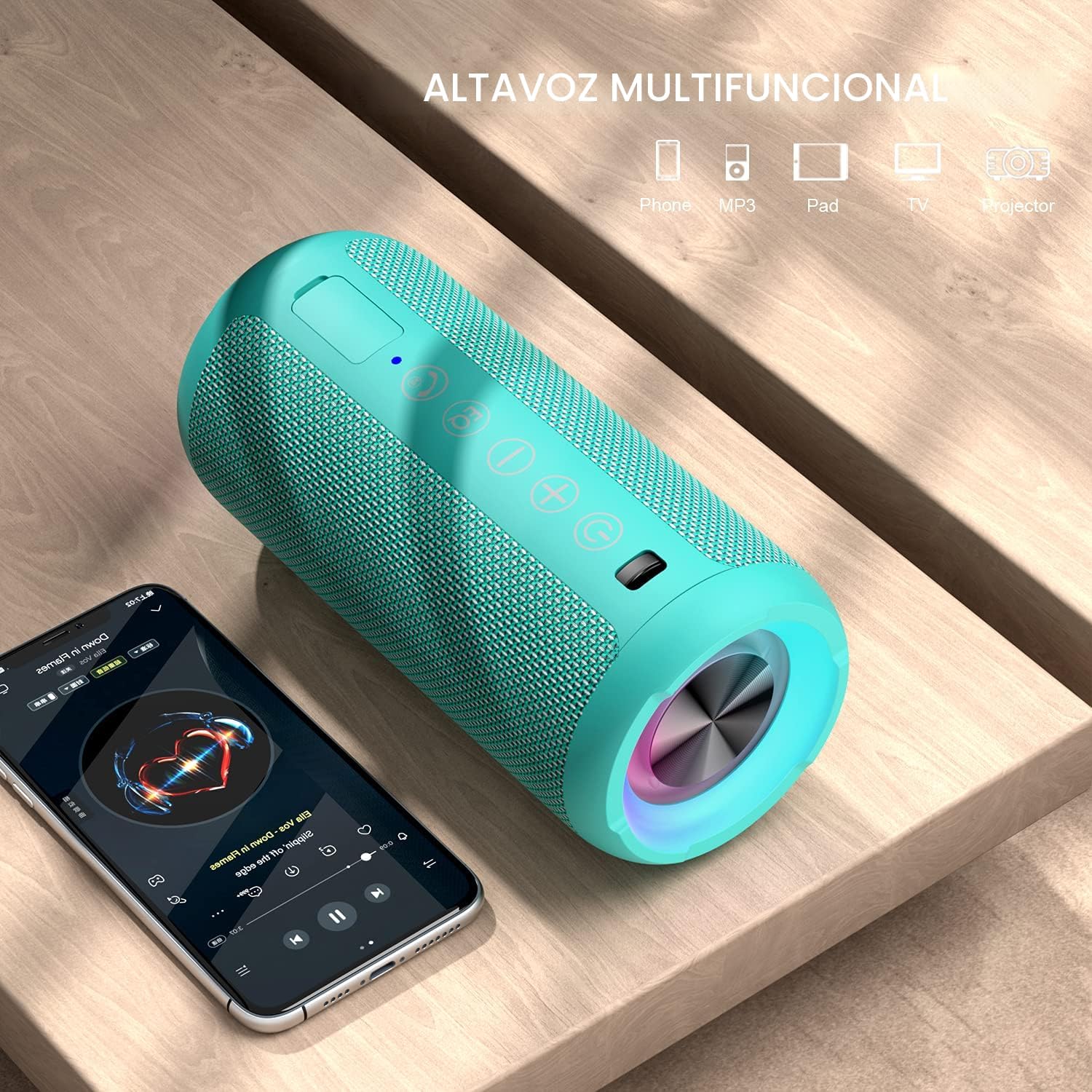 Ortizan - Parlante Bluetooth 5.3, inalámbrico, impermeable IPX7, so...