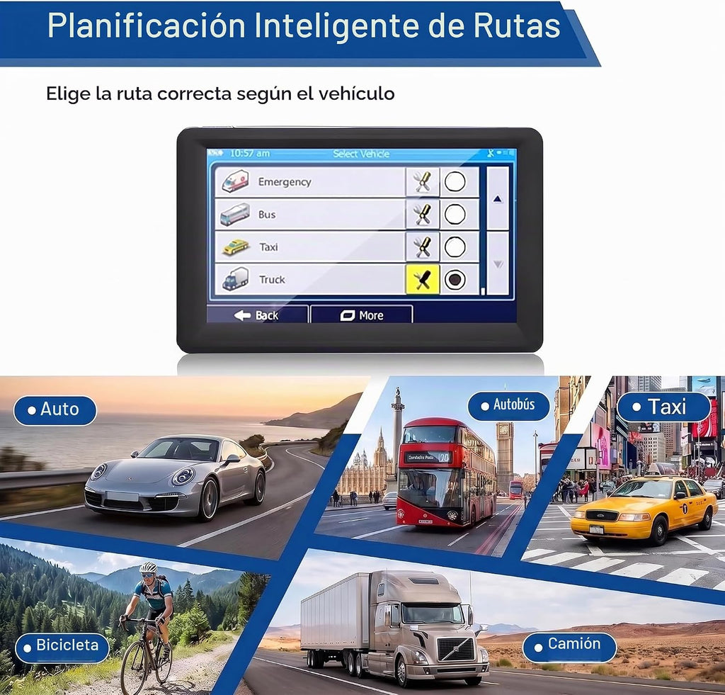 Navegador GPS para automóvil, mapa 2026 de 7 pulgadas, pantalla tác...