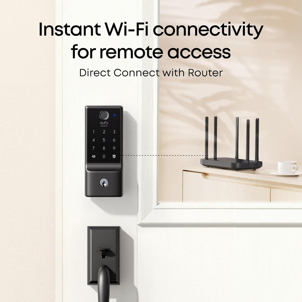 eufy Security Smart Lock C220 - Juego de manijas de puerta delanter...