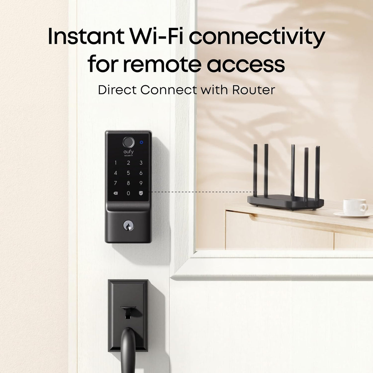 eufy Security Smart Lock C220 - Juego de manijas de puerta delanter...
