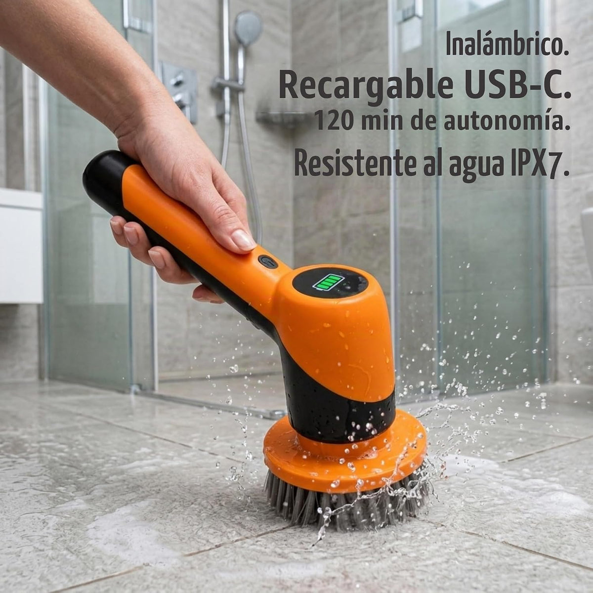 Orhanix Power Spin Scrubber - Cepillo de limpieza inalámbrico con m...