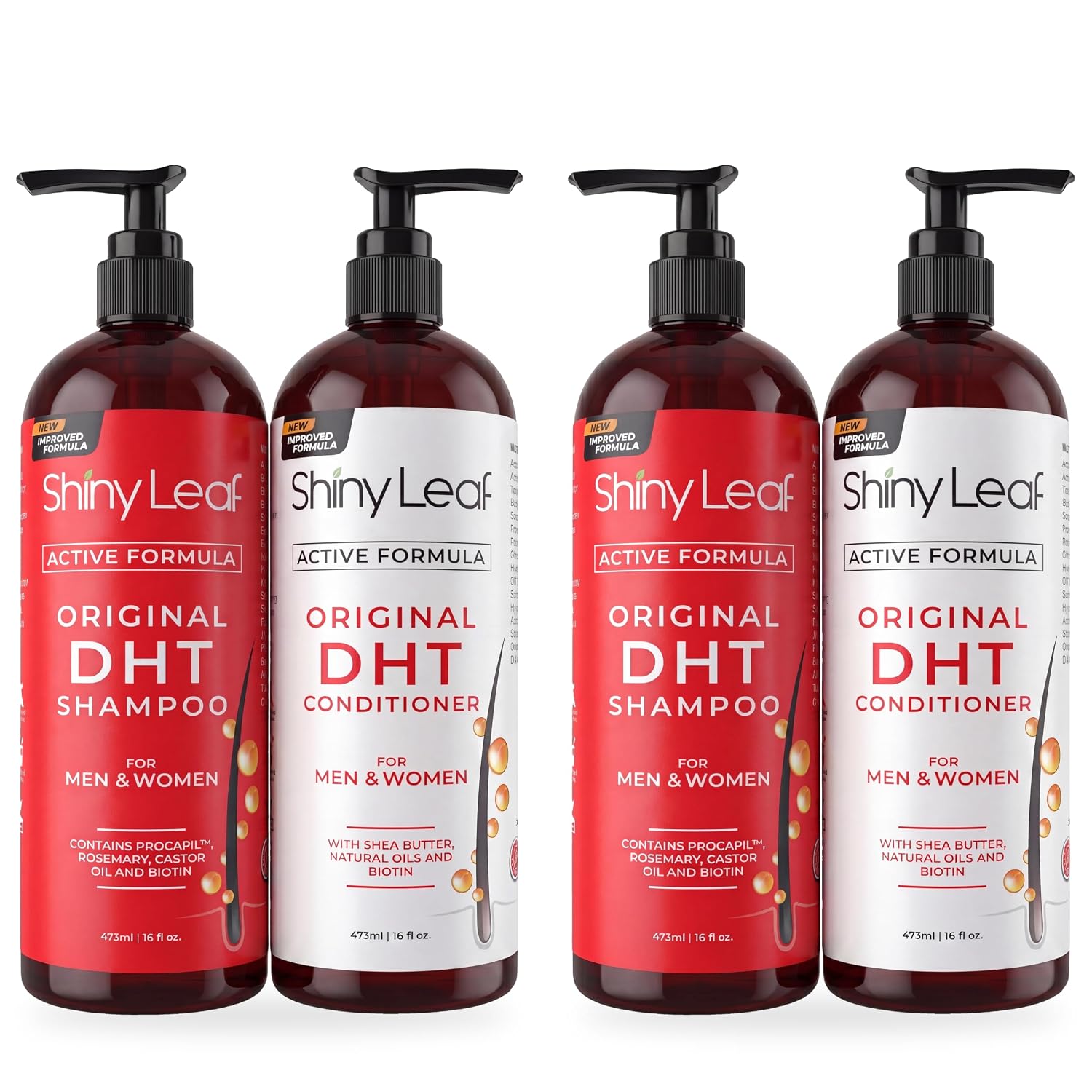DHT Blocker Champú y acondicionador para pérdida de cabello con bio...