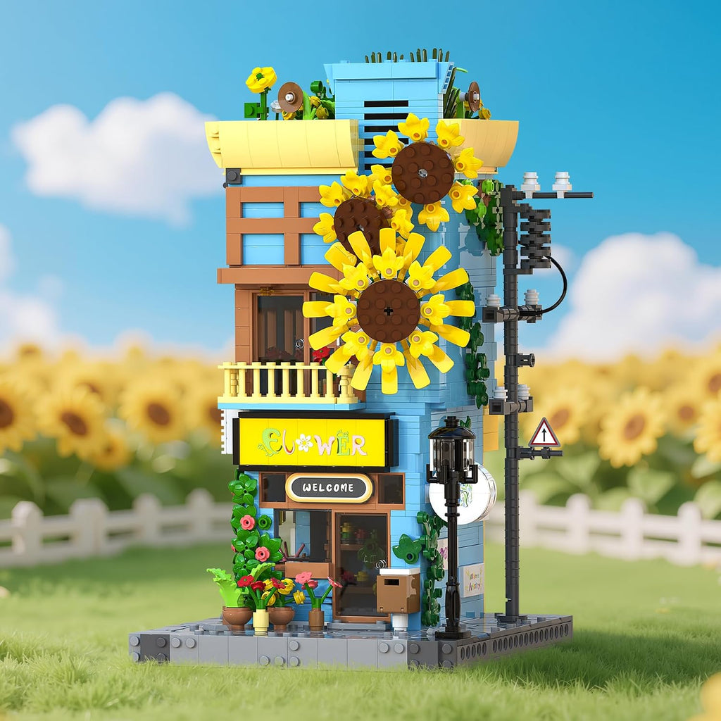 BeepZipp Juego de Construcción Casa Girasol con Luz LED, Bloques de...