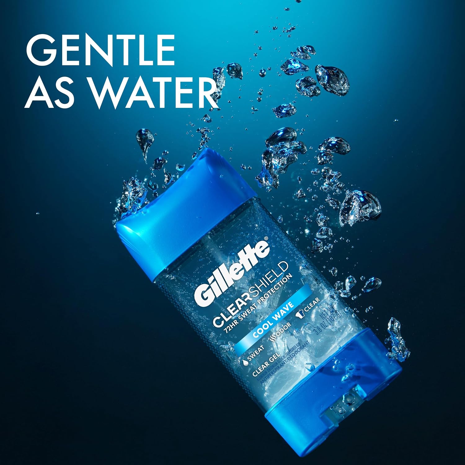 Gillette Gel transparente antitranspirante\/desodorante (paquete de 6)