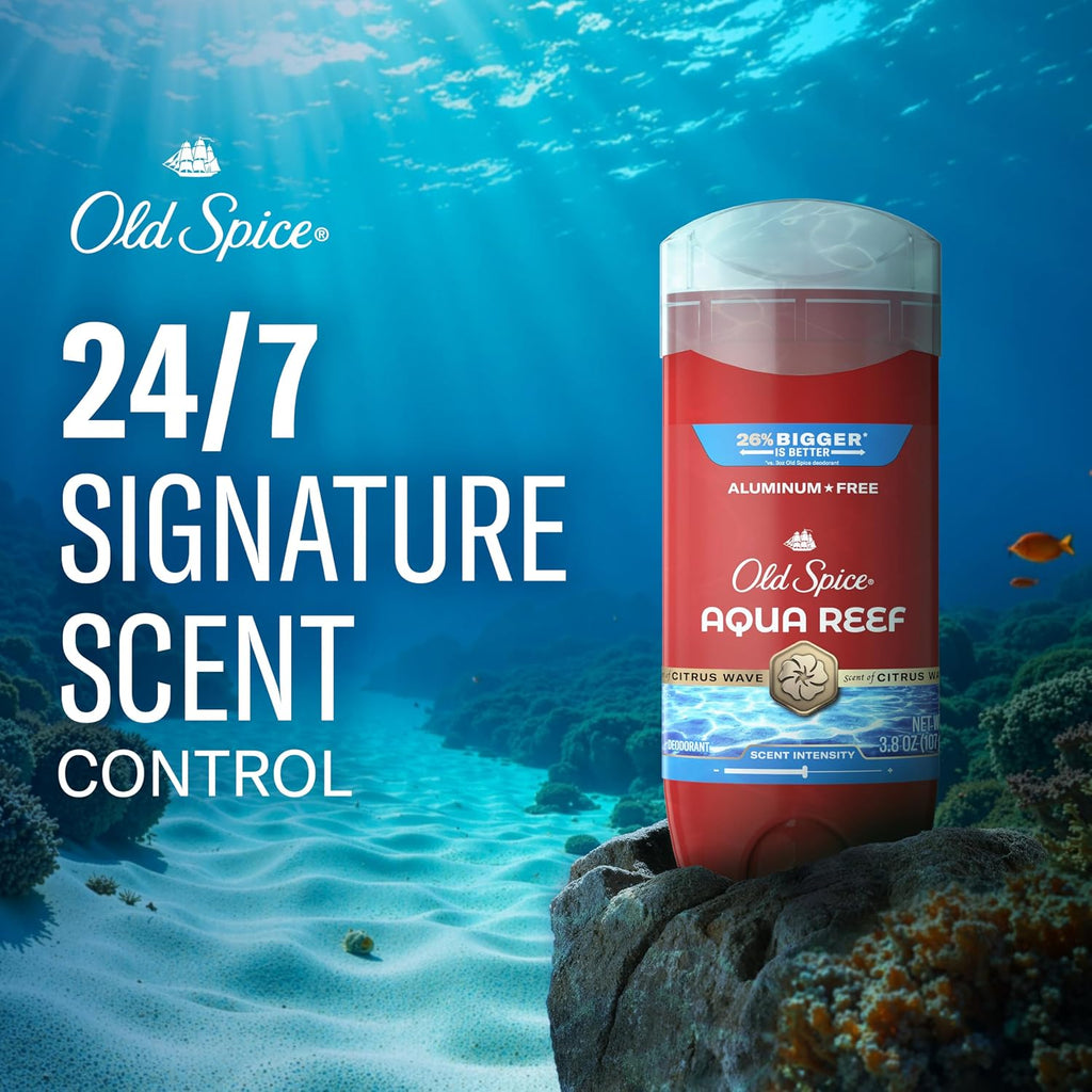 Old Spice Desodorante sin aluminio para hombres, protección contra...