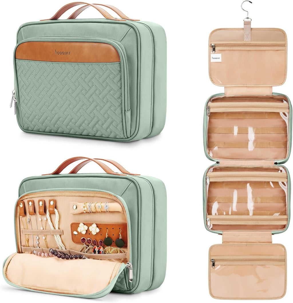 COOSKY Neceser colgante de viaje para mujer, artículos esenciales p...