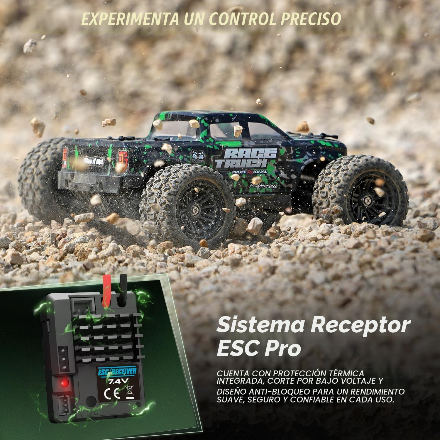 HAIBOXING Camión RC a escala 1:18 18859E, vehículo 4X4 todoterreno...