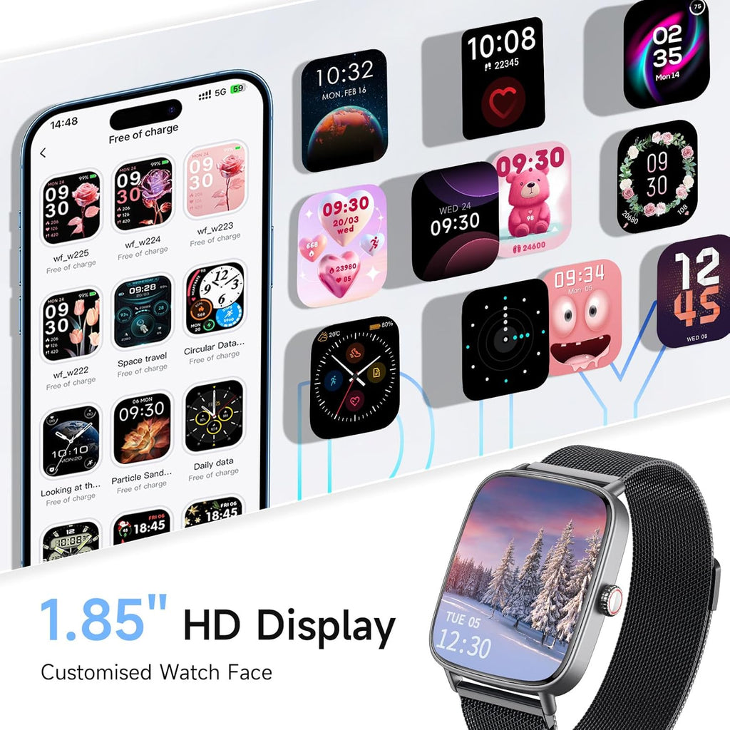 Reloj inteligente para mujeres, reloj inteligente HD de 1.85 pulgad...