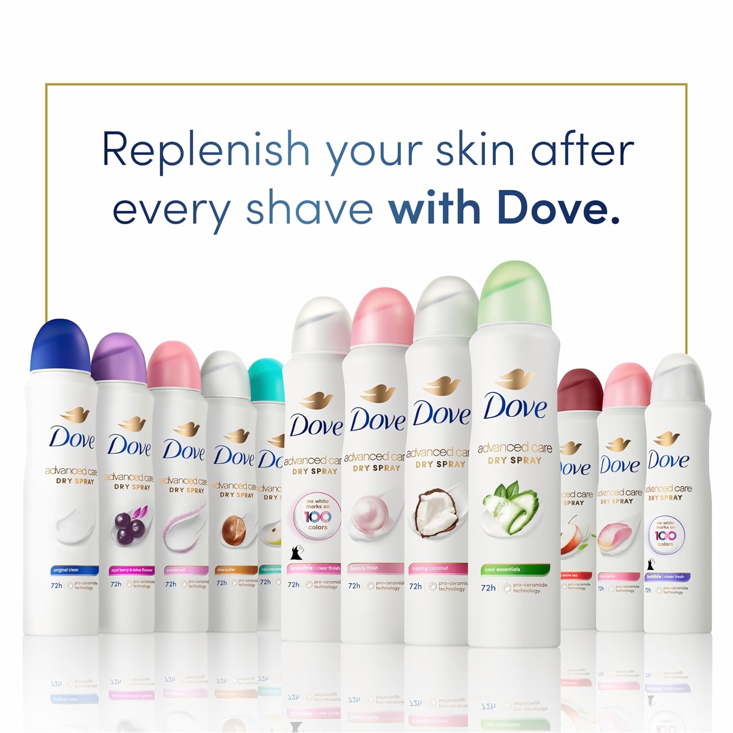 Dove Advanced Care desodorante antitranspirante en polvo suave 3 un...