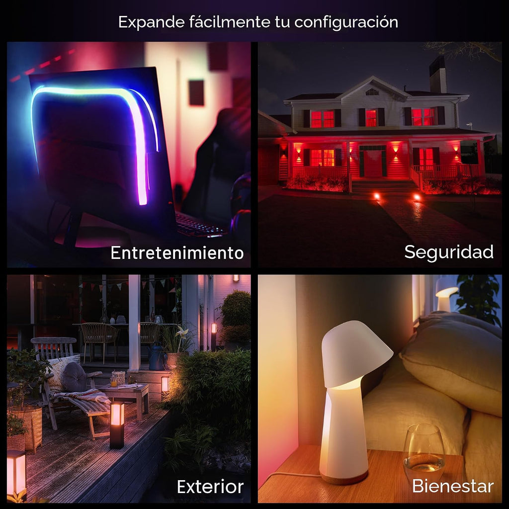 Philips Hue Essential - Bombilla LED inteligente A19, ambiente blan...