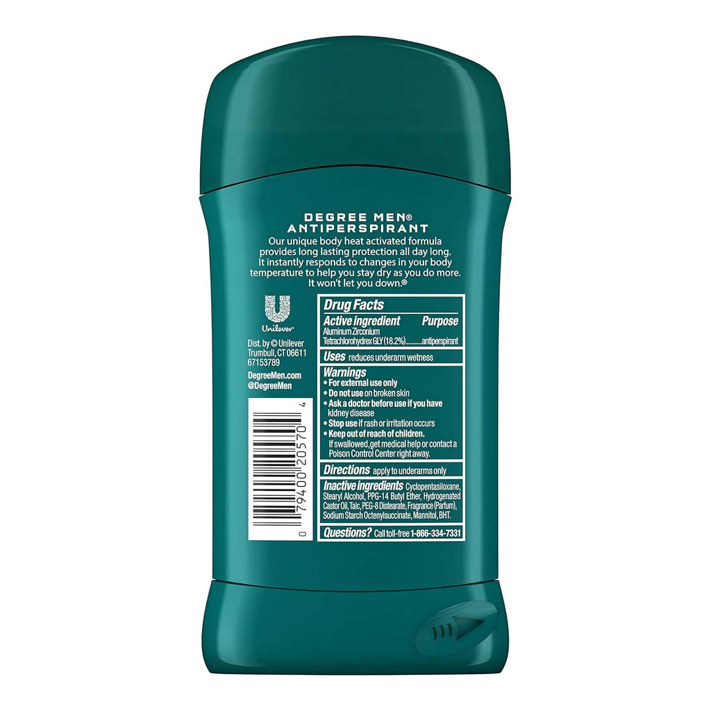 Degree Desodorante antitranspirante original para hombre, no irrita...