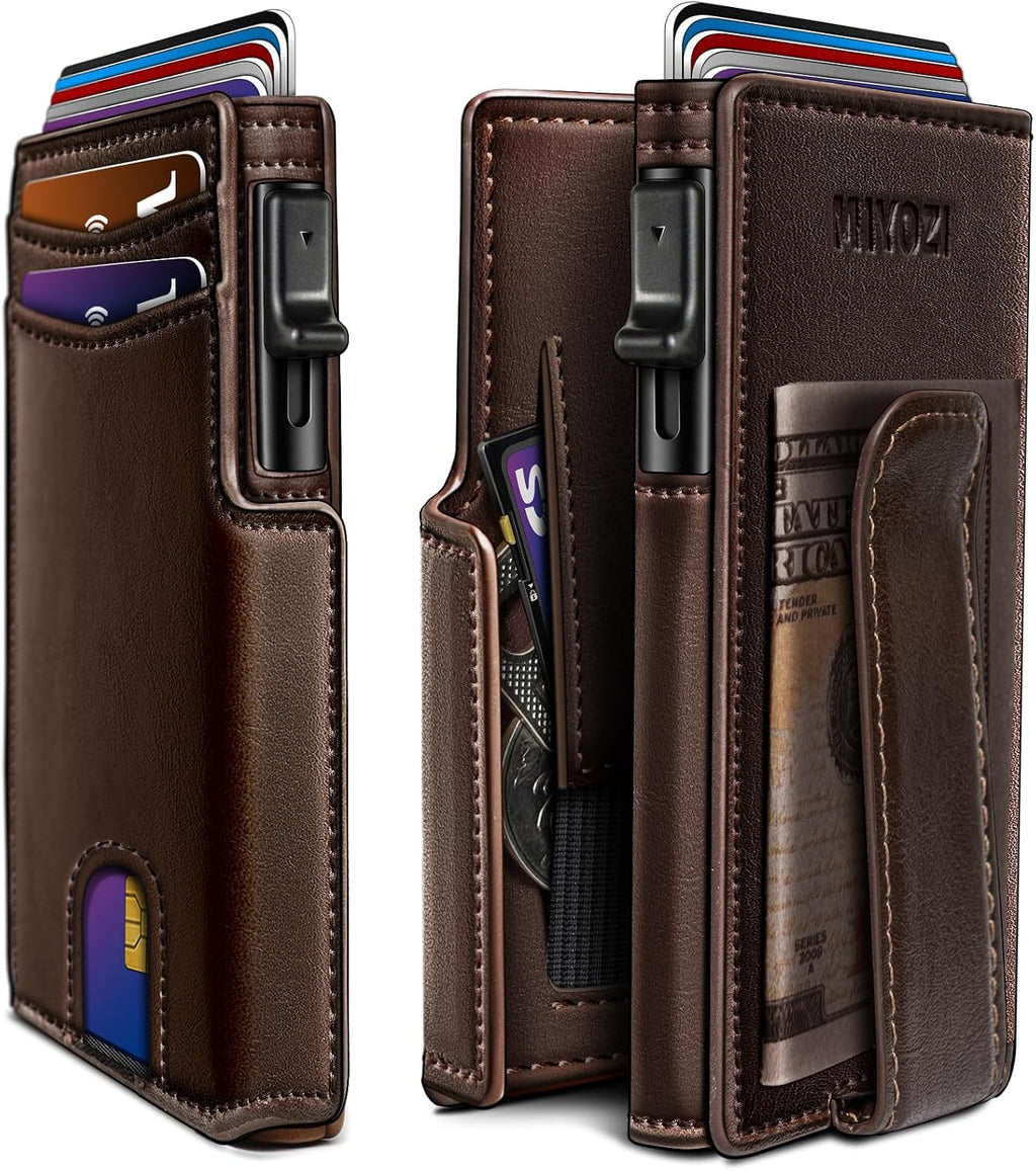 miyozi Billetera para hombre, magnética minimalista delgada con sop...