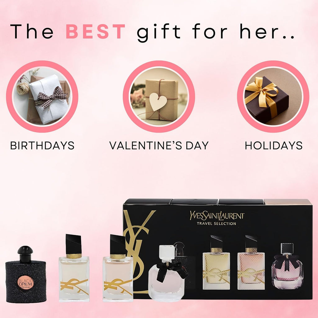 Yves Saint Laurent YSL Perfume para mujer, set de viaje mini de 4 p...