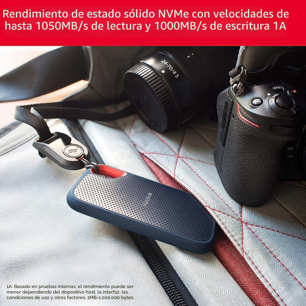 SanDisk - SSD Extreme portátil de 2 TB - Hasta 1050 MB\/s, USB-C, U...