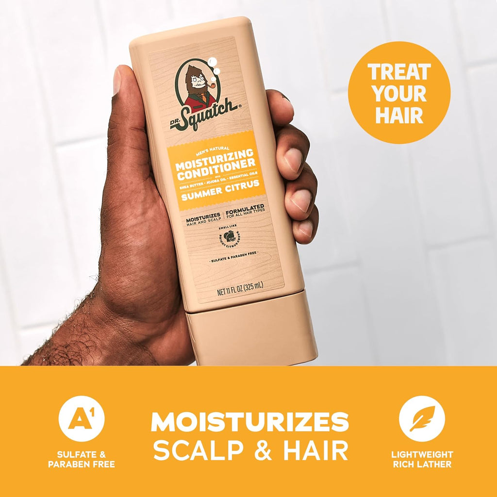 Dr. Squatch Paquete de cabello natural para hombres, cabello saluda...