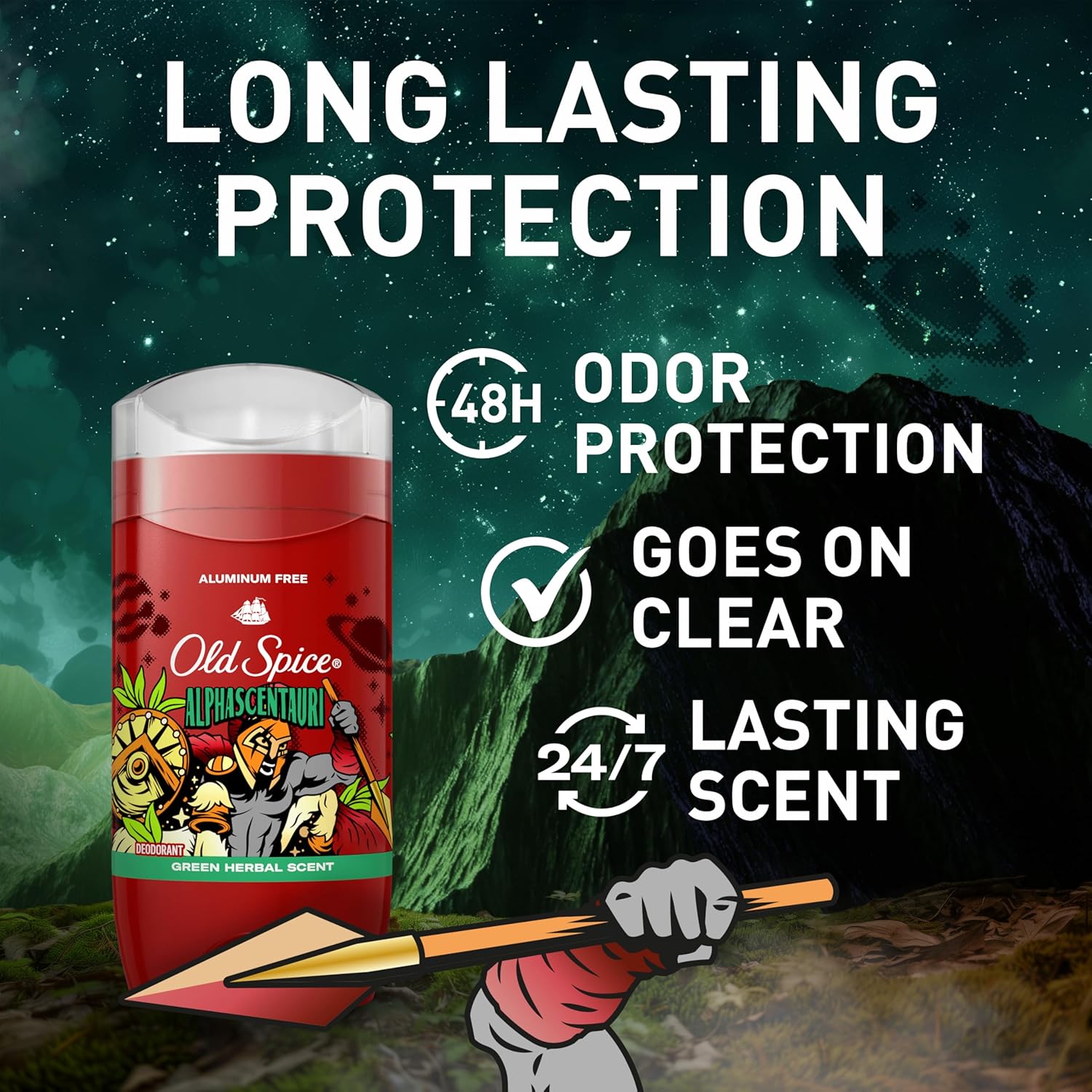 Old Spice Desodorante sin aluminio para hombres, protección contra...