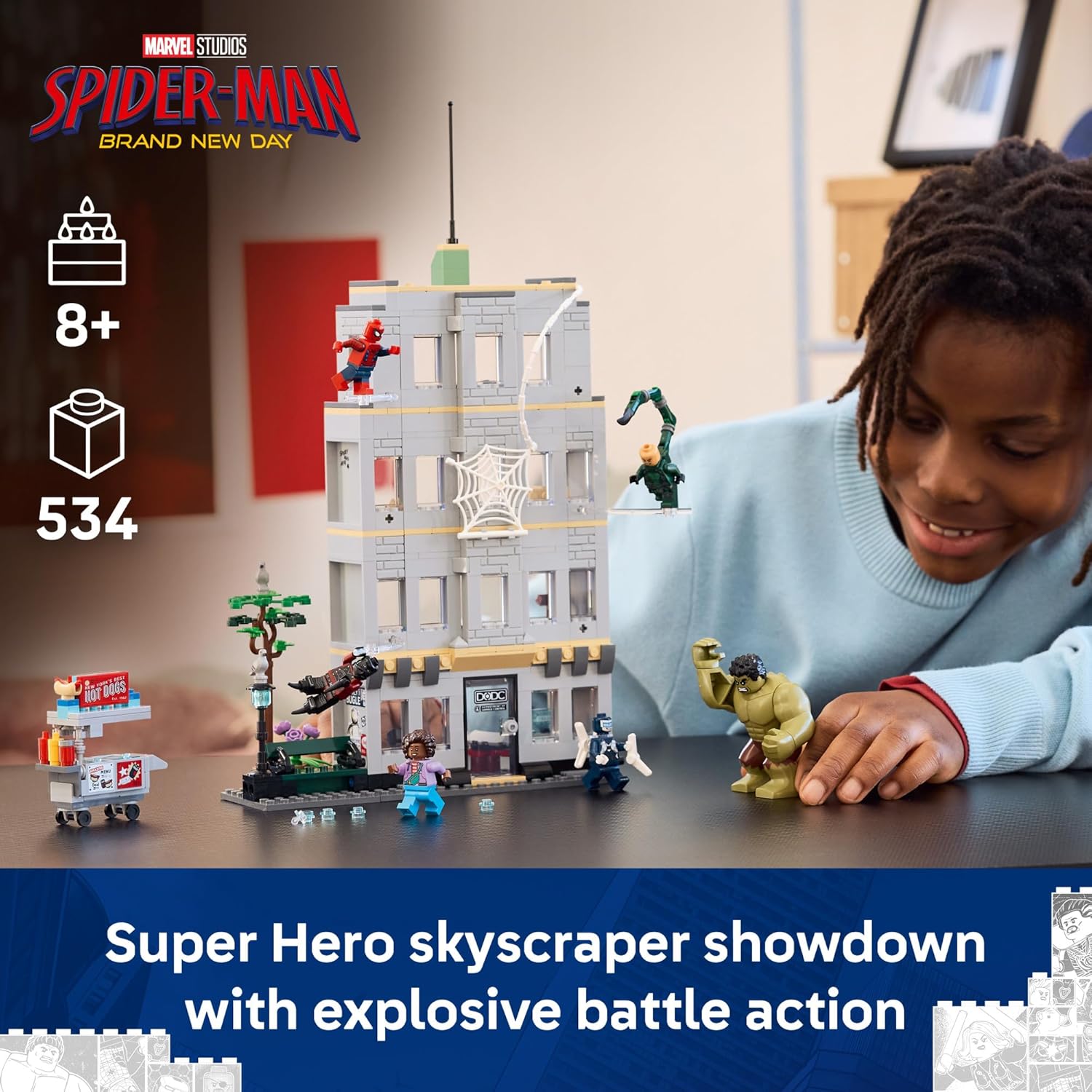 LEGO Marvel Spider-Man vs Hulk Epic Clash - Juguete de construcción...