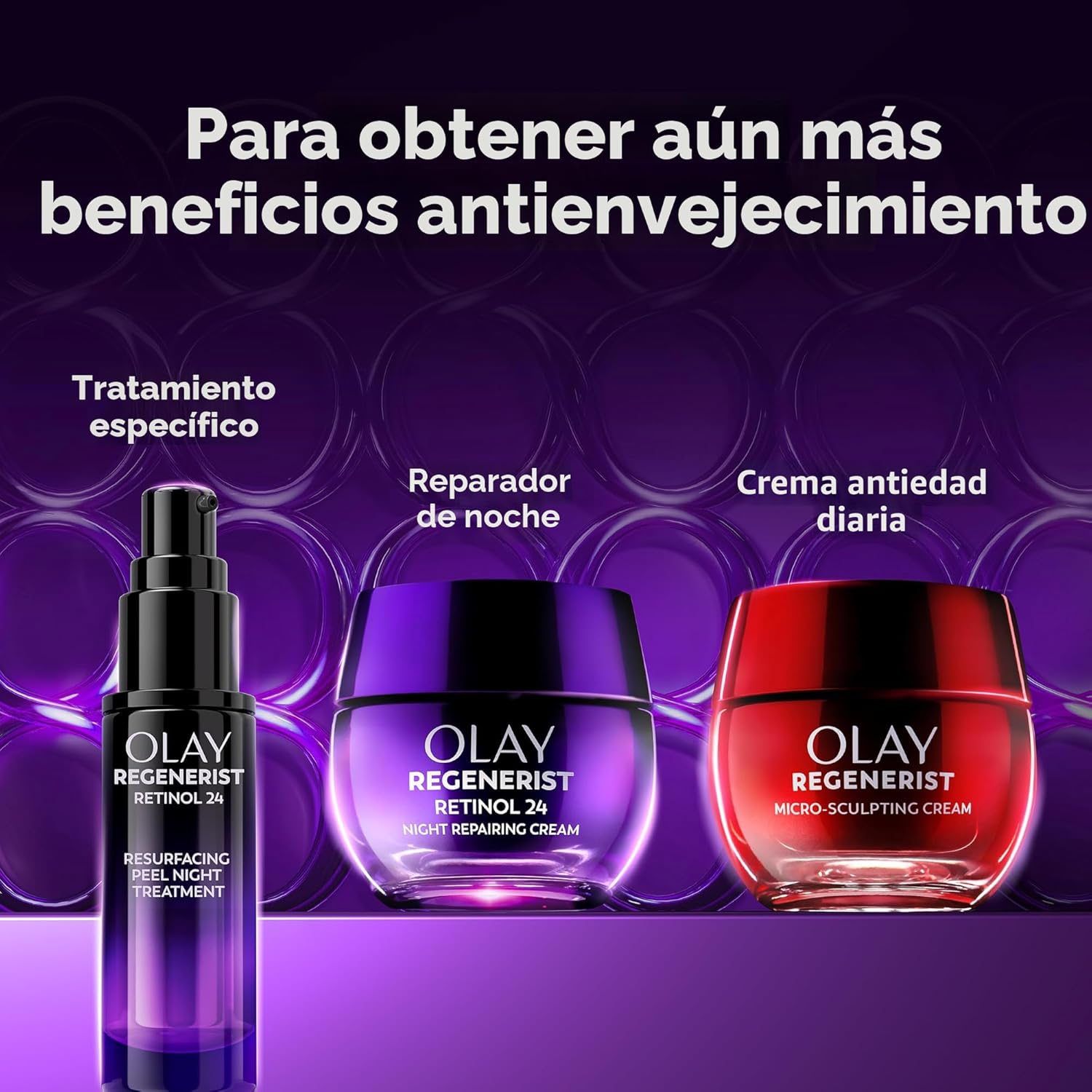 Olay Crema de noche de retinol para mujeres, hidratante facial anti...