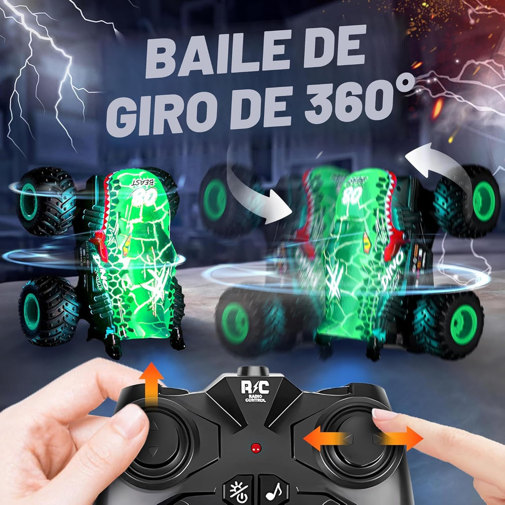 BEZGAR Monster Truck Toys - Camión monstruo de control remoto con l...
