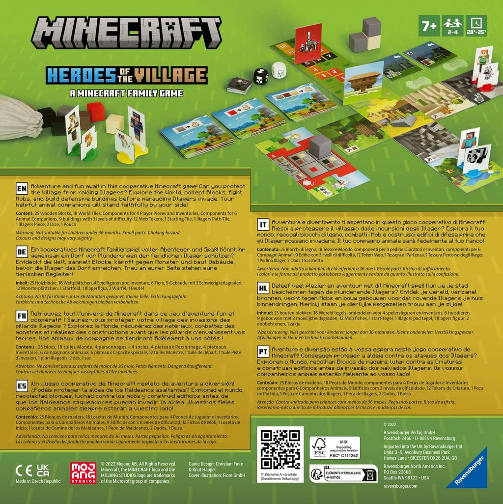Ravensburger Minecraft Heroes of The Village | Juego de mesa cooper...