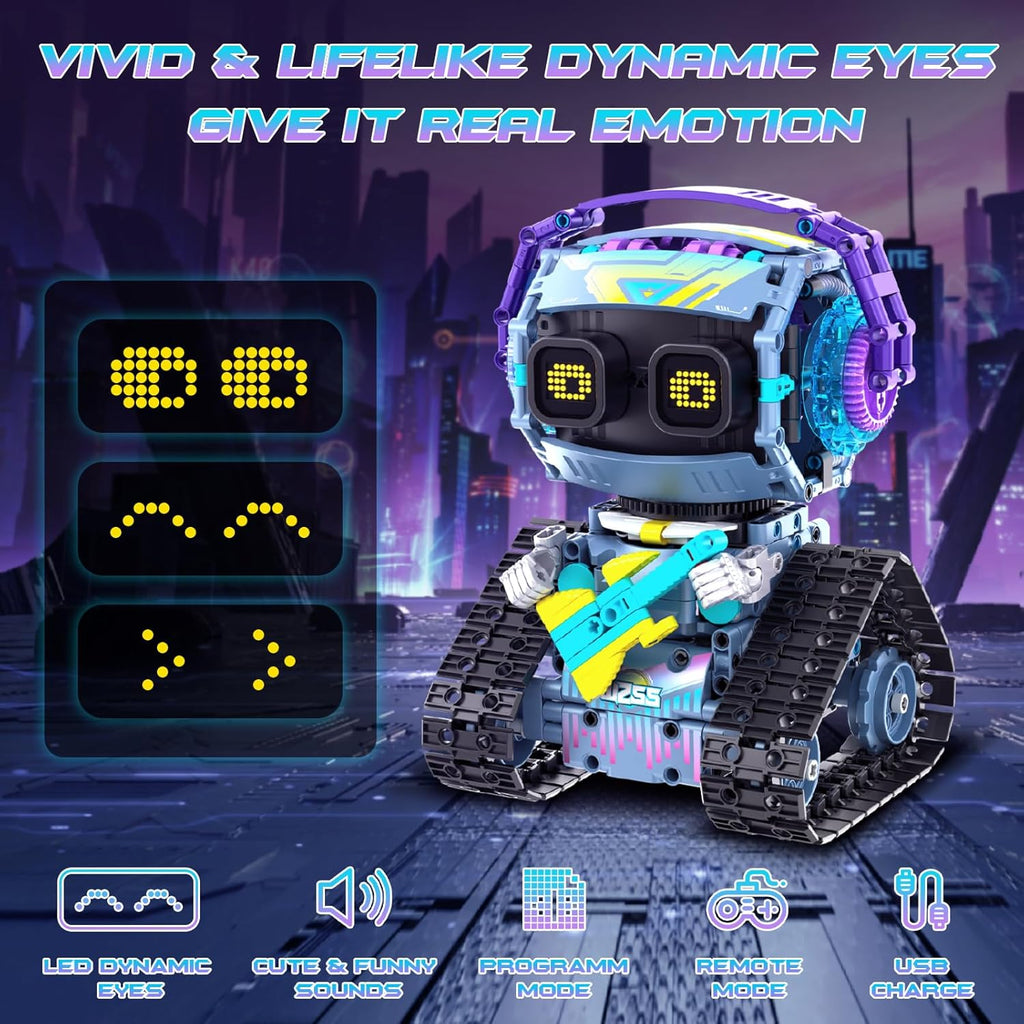 QHECTTY Kit de construcción de robot STEM para niños de 6 a 14 años...