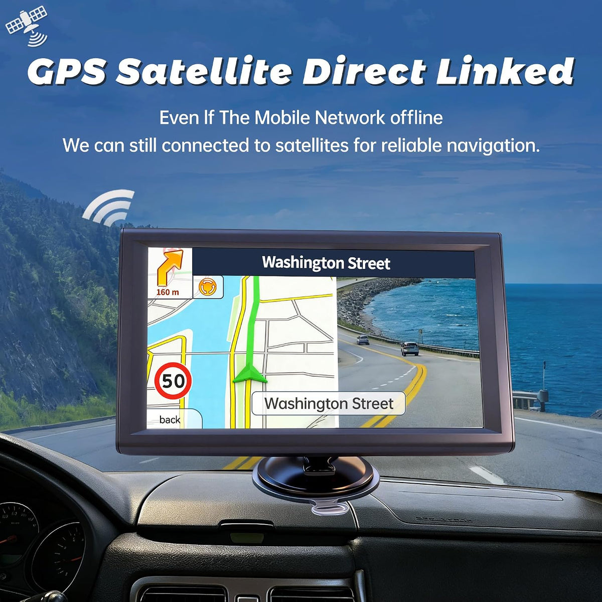 Navegador GPS para camioneta RV, 9 pulgadas, no requiere red | Mapa...