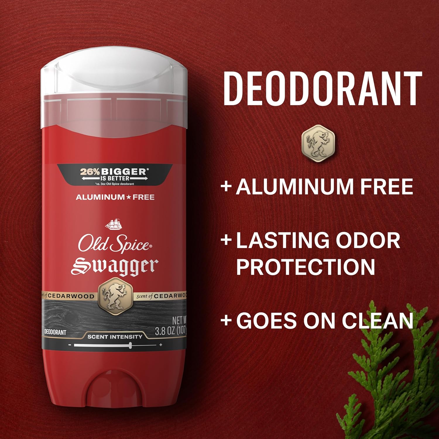 Old Spice Desodorante sin aluminio para hombres, protección contra...