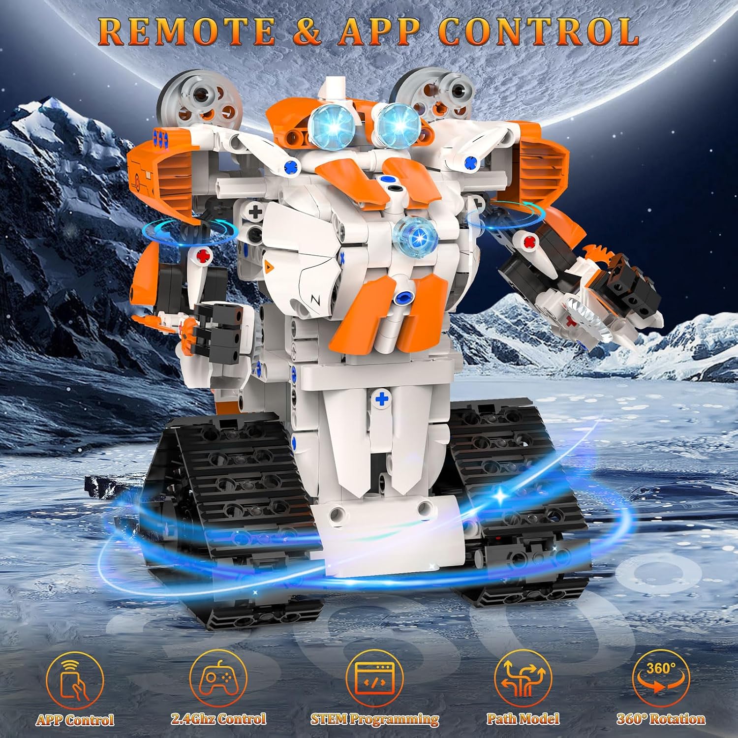 Juguetes de construcción de robot STEM 5 en 1 para niños, carro tan...