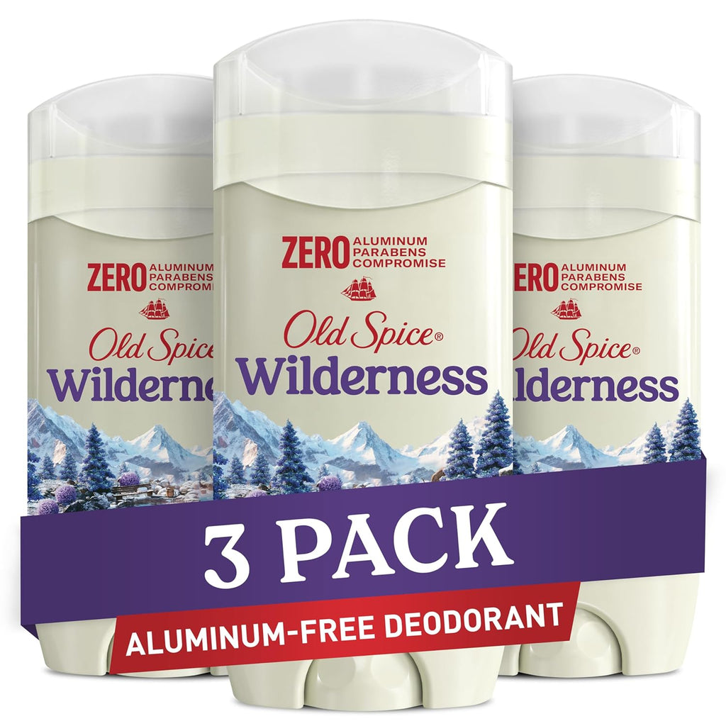 Old Spice Desodorante para hombre sin aluminio Wilderness con lavan...