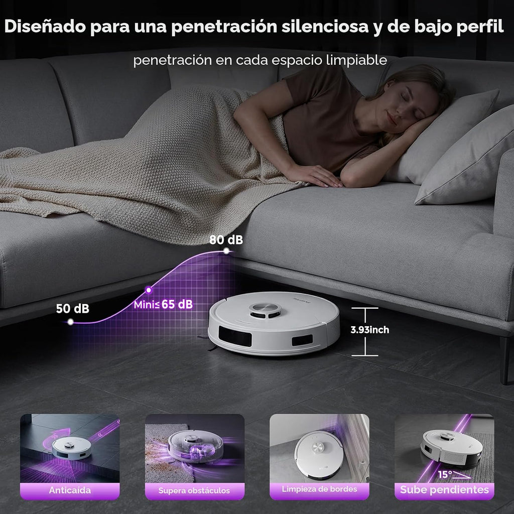 Robot aspirador y trapeador combinado de succión de 18000 Pa, aspir...