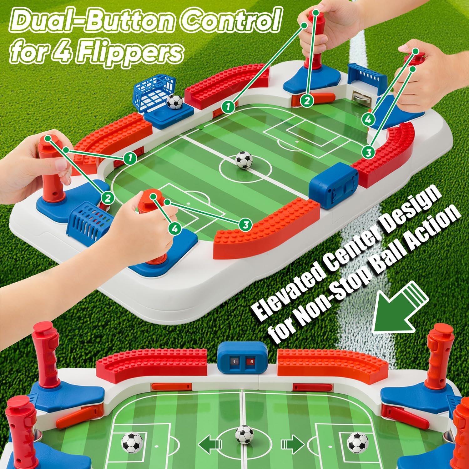 Mini juego de mesa de fútbol para niños, juguete de fútbol de inter...