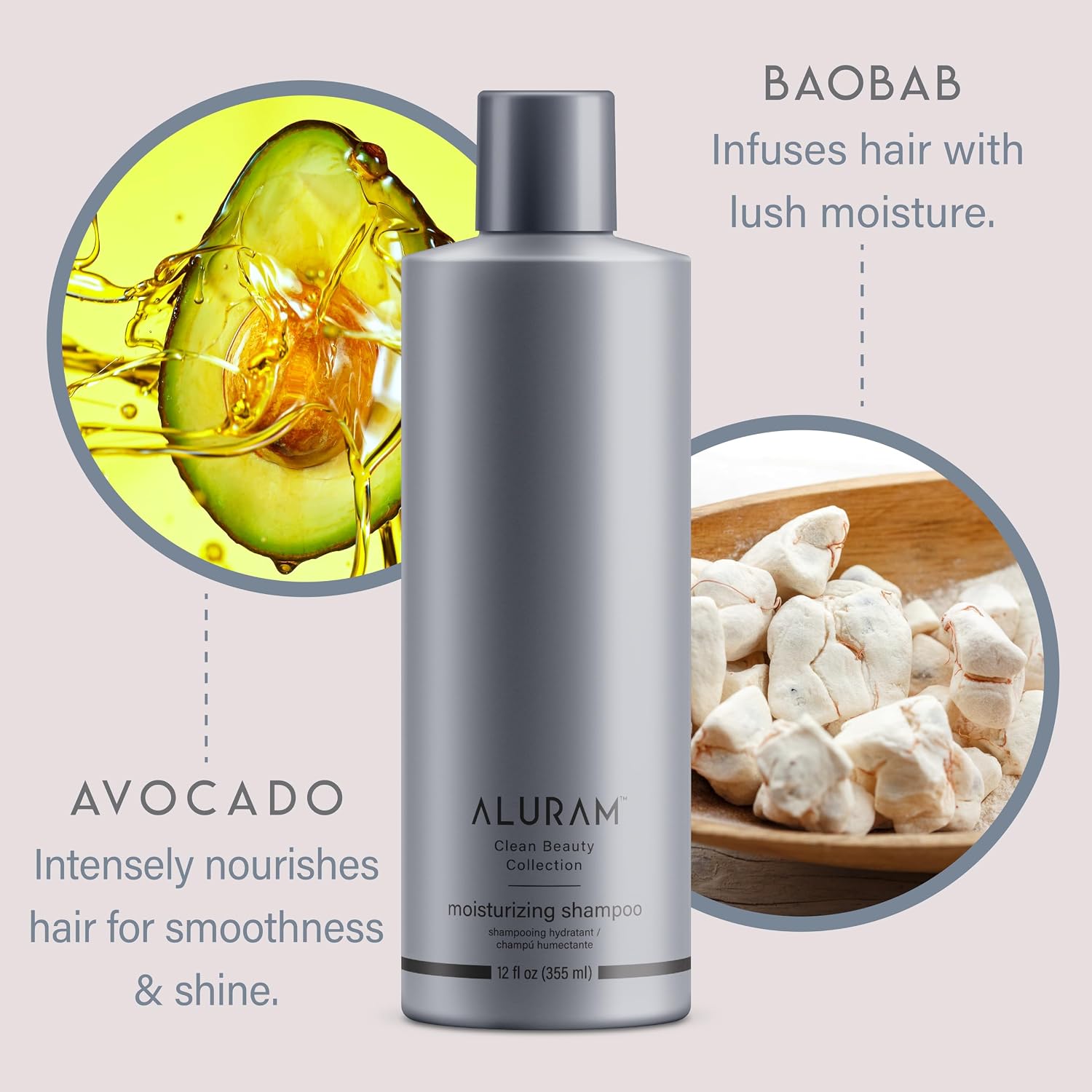 ALURAM Champú hidratante de agua de coco para hombres y mujeres, hi...