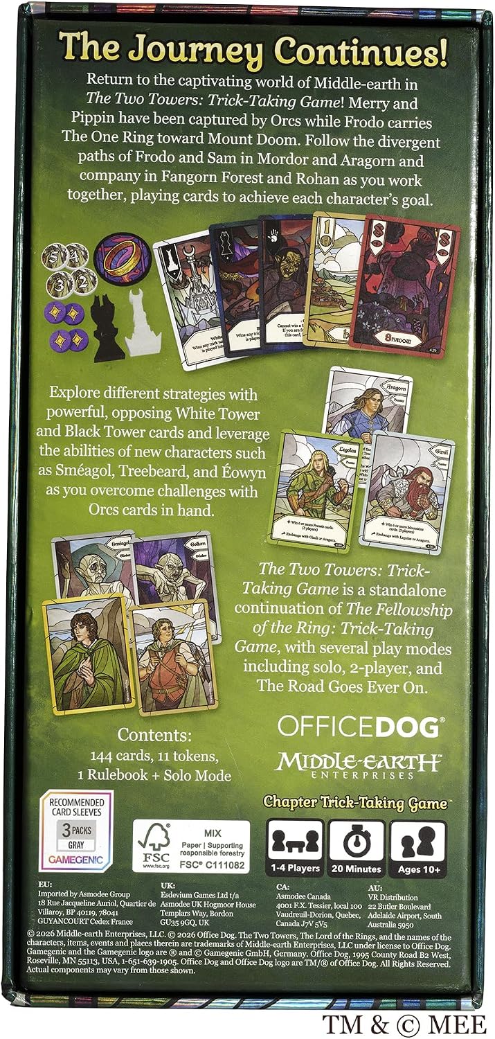Asmodee The Lord of the Rings The Two Towers Juego de toma de truco...