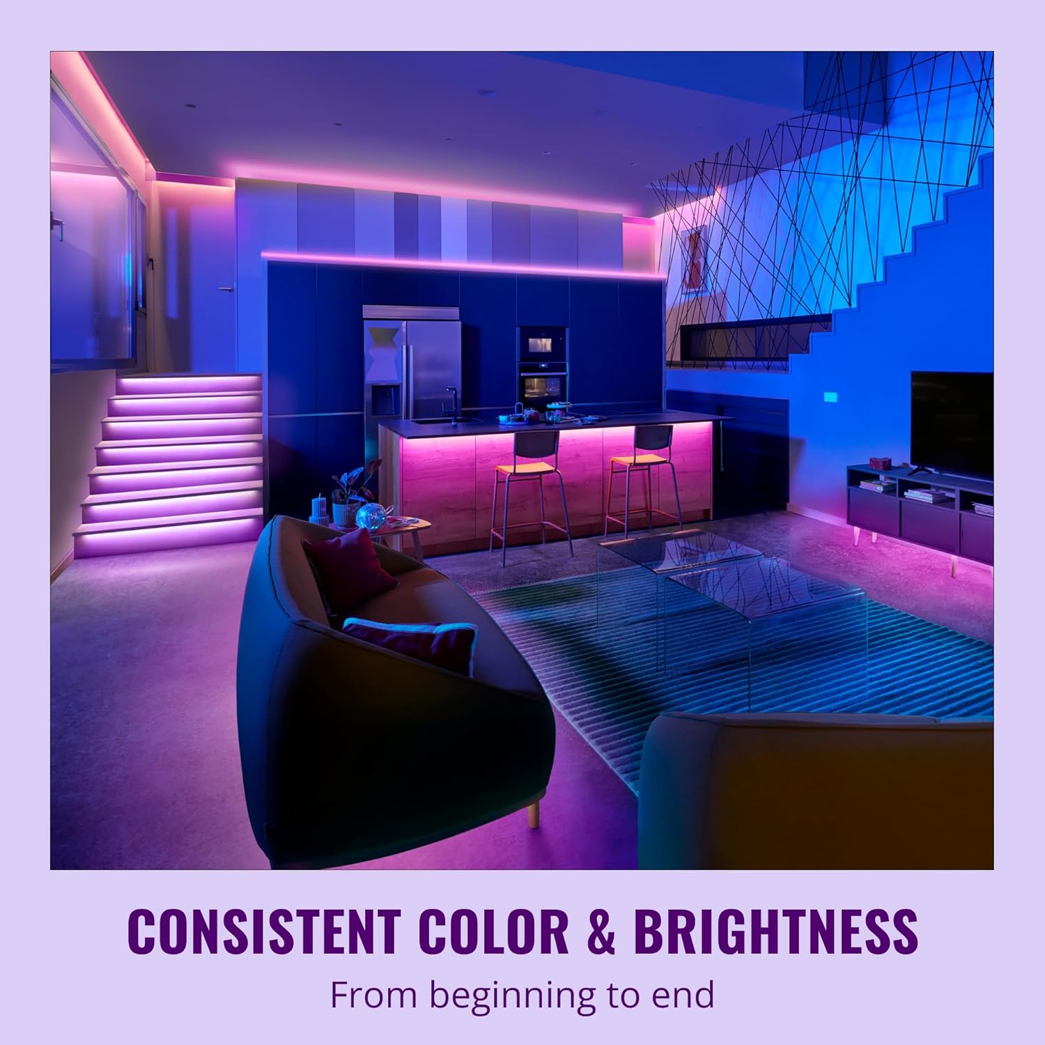 Tira de luz inteligente WiZ Connected - Automatización de atardecer...