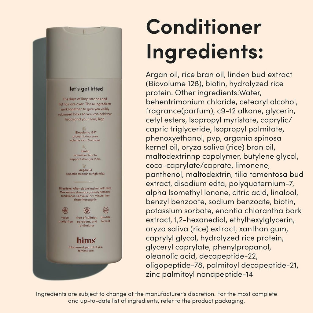 hims Max Volume - Juego de champú y acondicionador - Biovolume 128,...