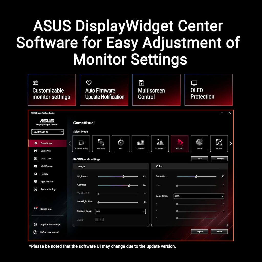 ASUS ROG Strix Monitor para juegos QD-OLED HDR ultra ancho de 34 pu...