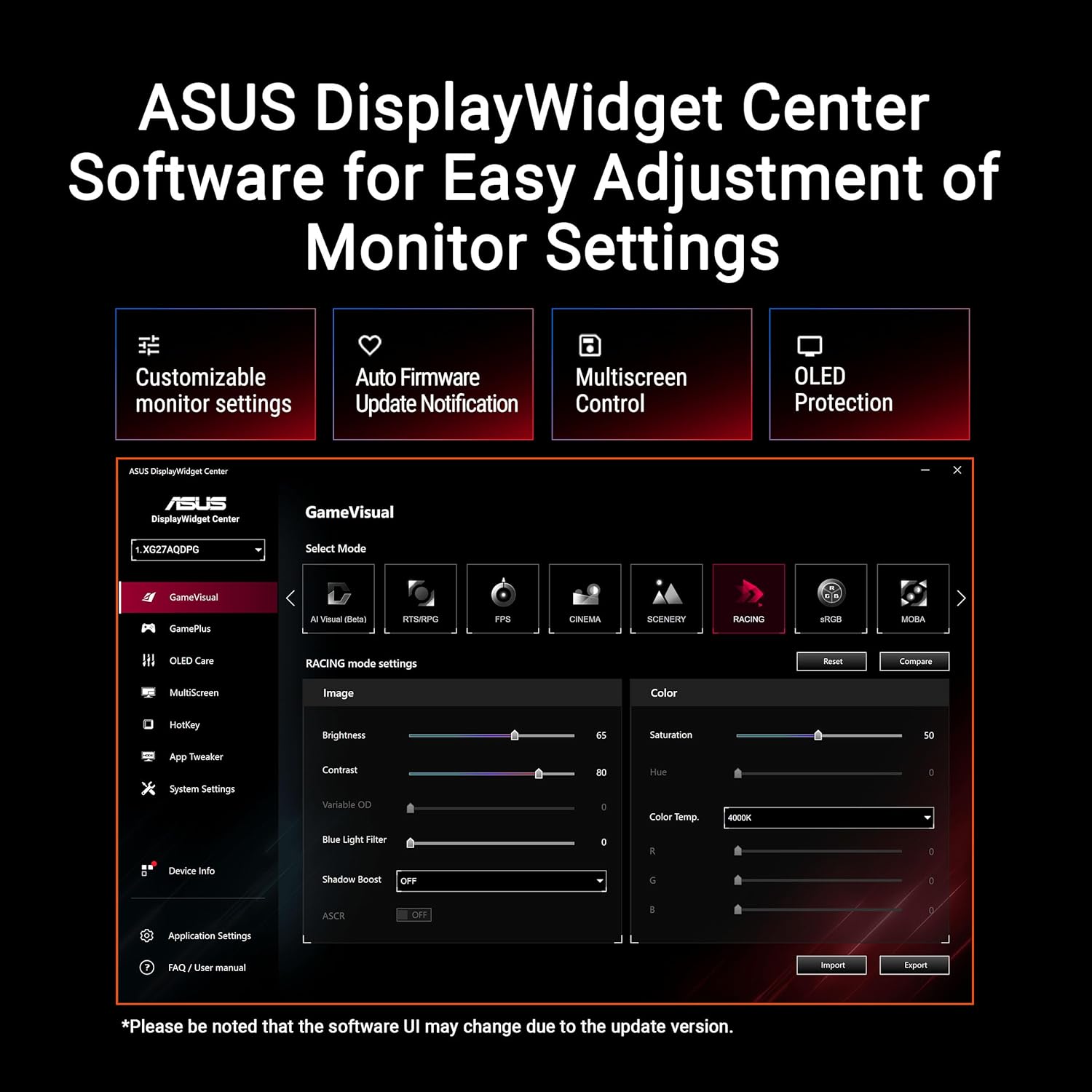 ASUS ROG Strix Monitor para juegos QD-OLED HDR ultra ancho de 34 pu...