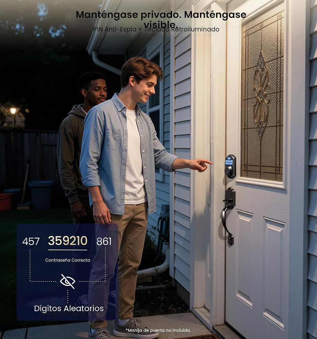 Veise VE001 Cerradura de entrada sin llave, cerradura electrónica d...
