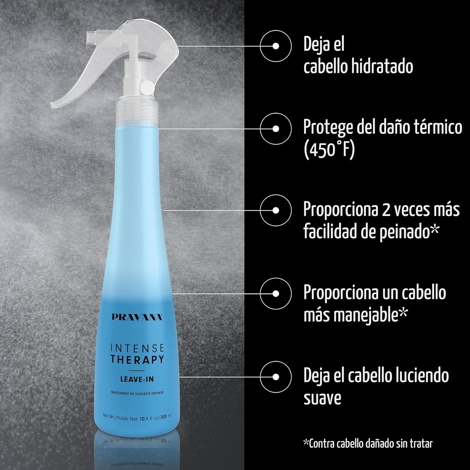 Pravana Intense Therapy - Tratamiento en spray acondicionador sin e...