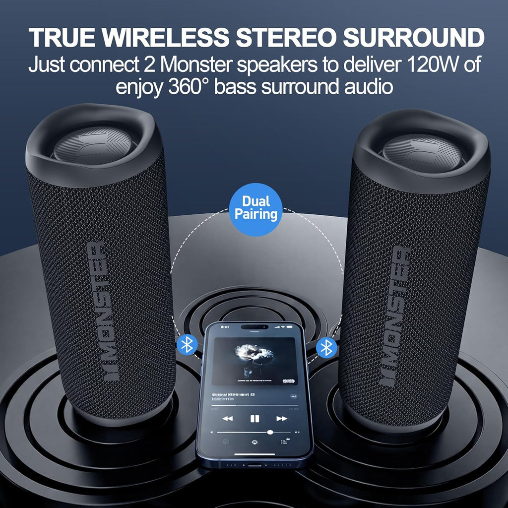Monster Altavoz Bluetooth, Altavoces Bluetooth Inalámbricos Portáti...