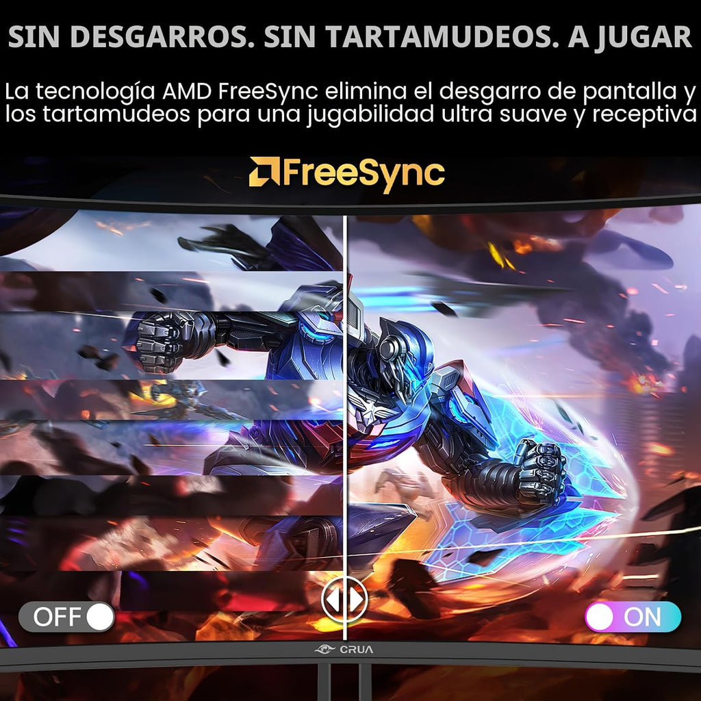 CRUA Monitor curvo para juegos de 34", 240Hz, WQHD 3440x1440, p...