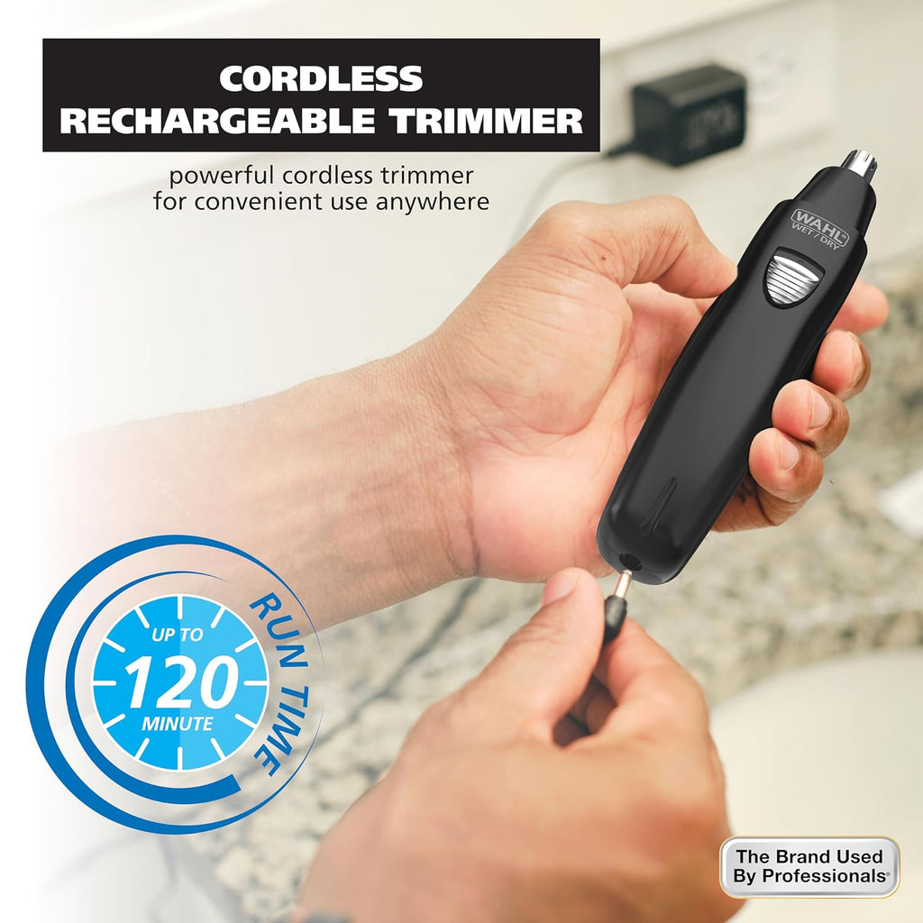 Wahl Pro Series® - Recortadora de vello recargable para cejas, orej...