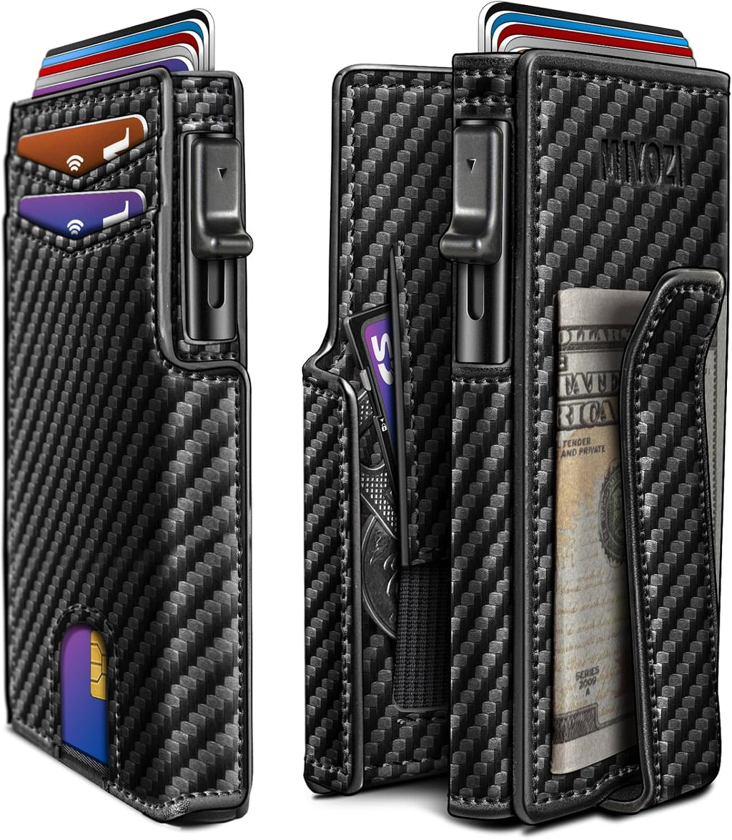 miyozi Billetera para hombre, magnética minimalista delgada con sop...