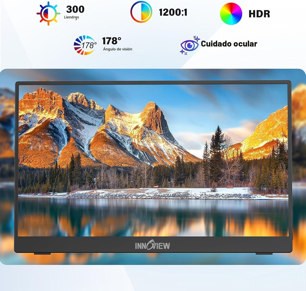 InnoView Monitor Portátil de 15.6'' para Laptop con Soporte...