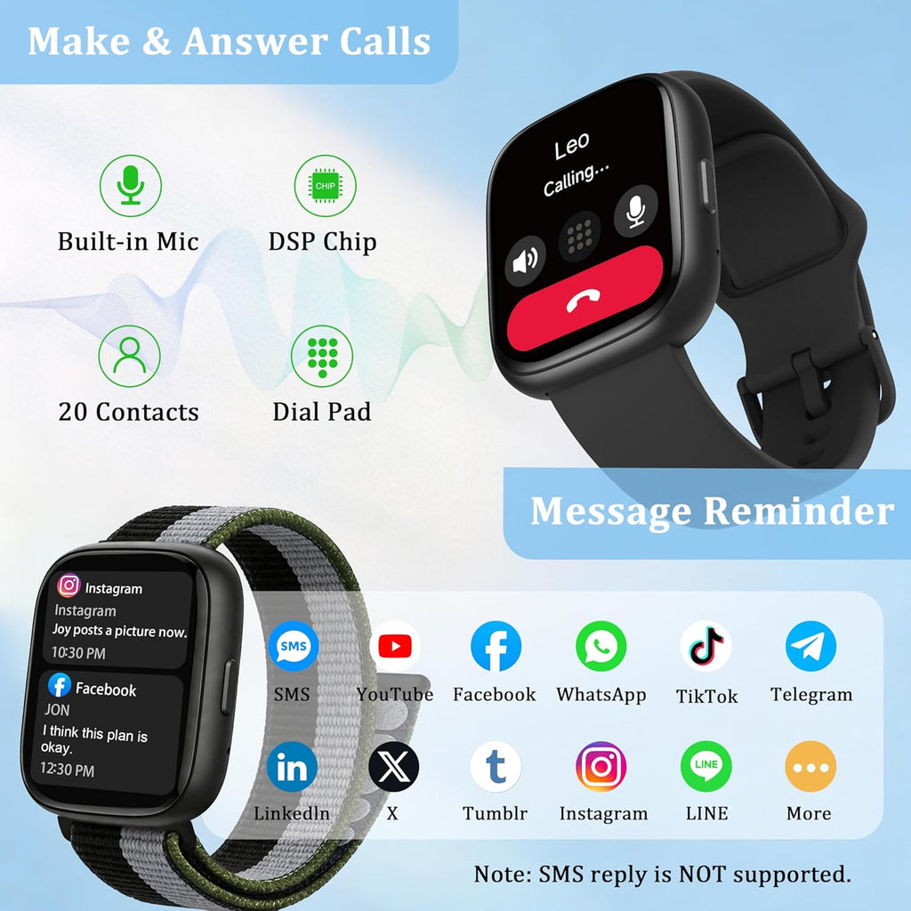 Reloj inteligente para mujeres y hombres, reloj inteligente actuali...