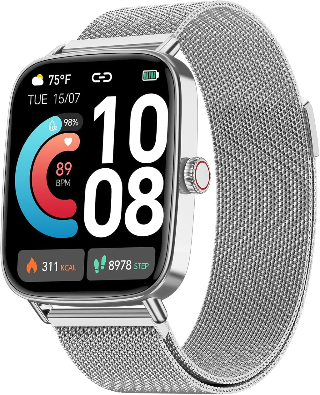 Reloj inteligente para hombres y mujeres, reloj inteligente HD de 1...