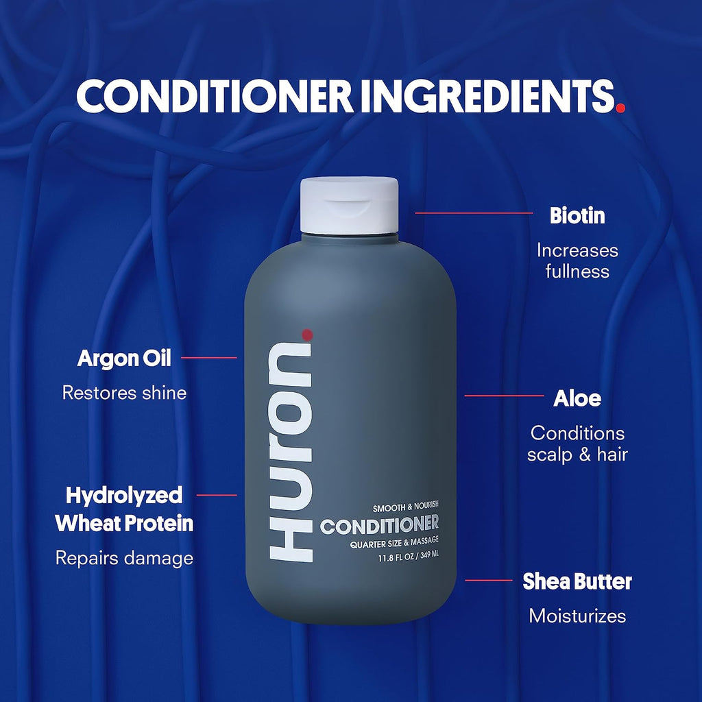 Huron Hair Duo | Juego de champú y acondicionador nutritivo para ho...