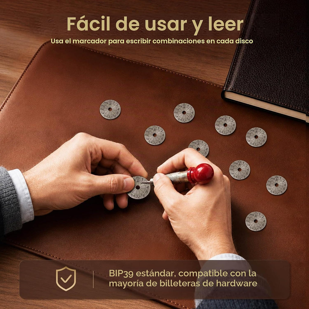 Almacenamiento de frases de semillas criptográficas, respaldo mnemó...